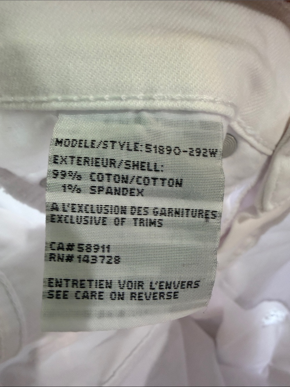 Tribal White Boyfriend Distressed Jeans with Metal Button - Picture 10 of 11